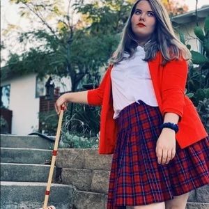 90’s Vintage Pleated Plaid Skirt